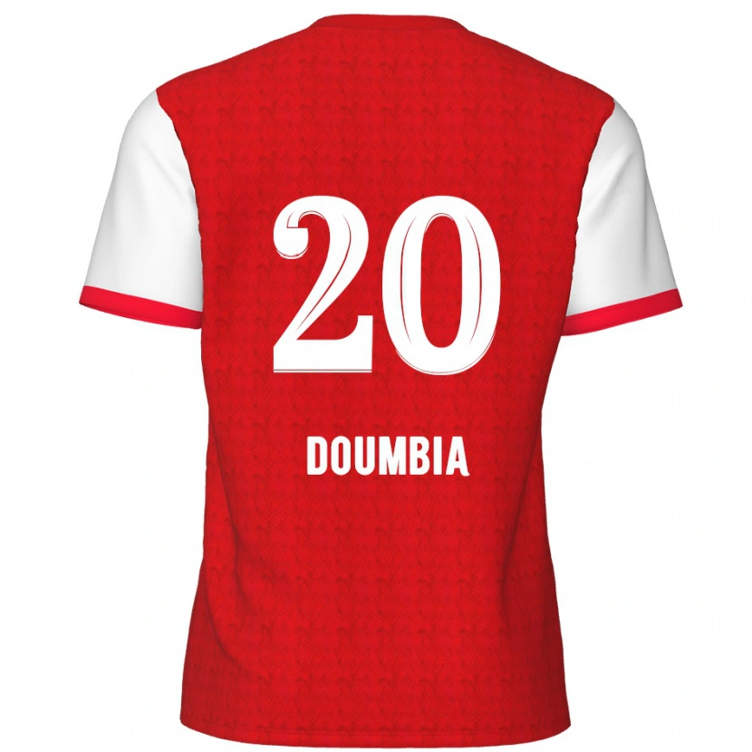 Danxen Kinderen Mahamadou Doumbia #20 Rood Wit Thuisshirt Thuistenue 2024/25 T-Shirt