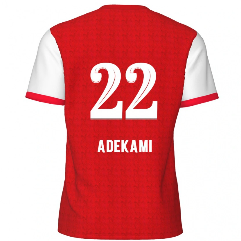 Danxen Kinderen Farouck Adekami #22 Rood Wit Thuisshirt Thuistenue 2024/25 T-Shirt