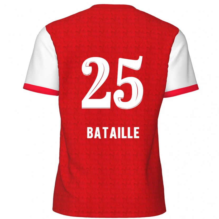 Danxen Kinderen Jelle Bataille #25 Rood Wit Thuisshirt Thuistenue 2024/25 T-Shirt