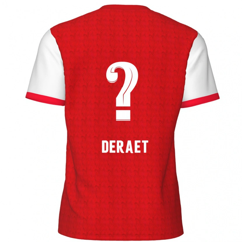 Danxen Kinderen Xavi Deraet #0 Rood Wit Thuisshirt Thuistenue 2024/25 T-Shirt