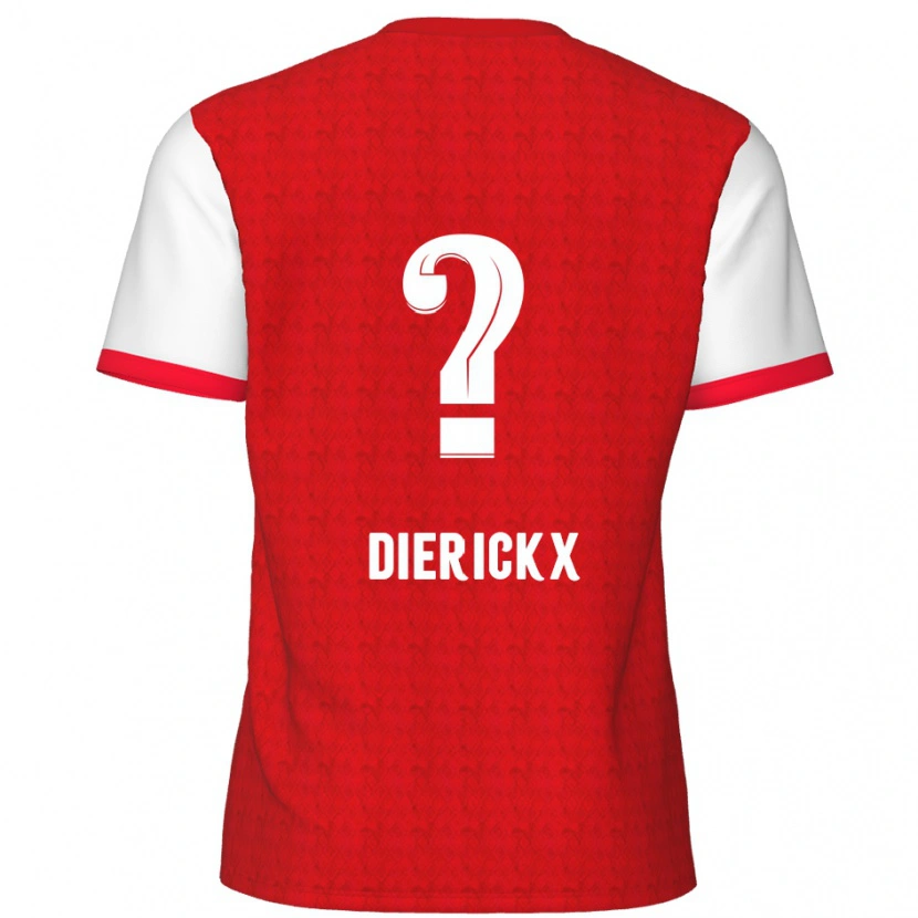 Danxen Kinderen Xander Dierickx #0 Rood Wit Thuisshirt Thuistenue 2024/25 T-Shirt