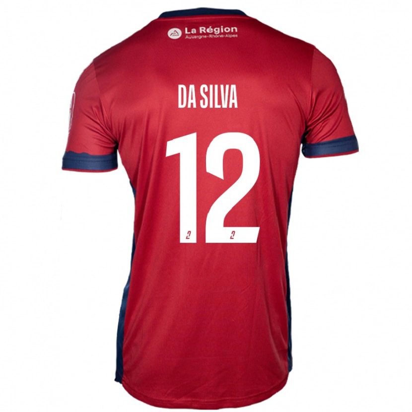 Danxen Kinderen Damien Da Silva #12 Licht Bordeauxrood Thuisshirt Thuistenue 2024/25 T-Shirt