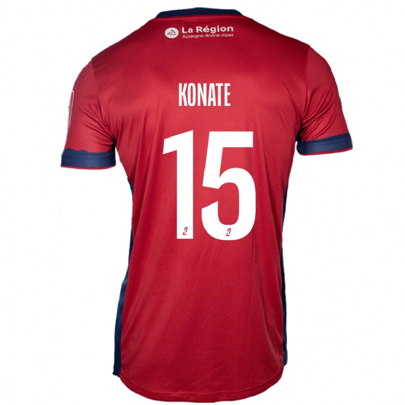 Danxen Kinderen Cheick Oumar Konaté #15 Licht Bordeauxrood Thuisshirt Thuistenue 2024/25 T-Shirt