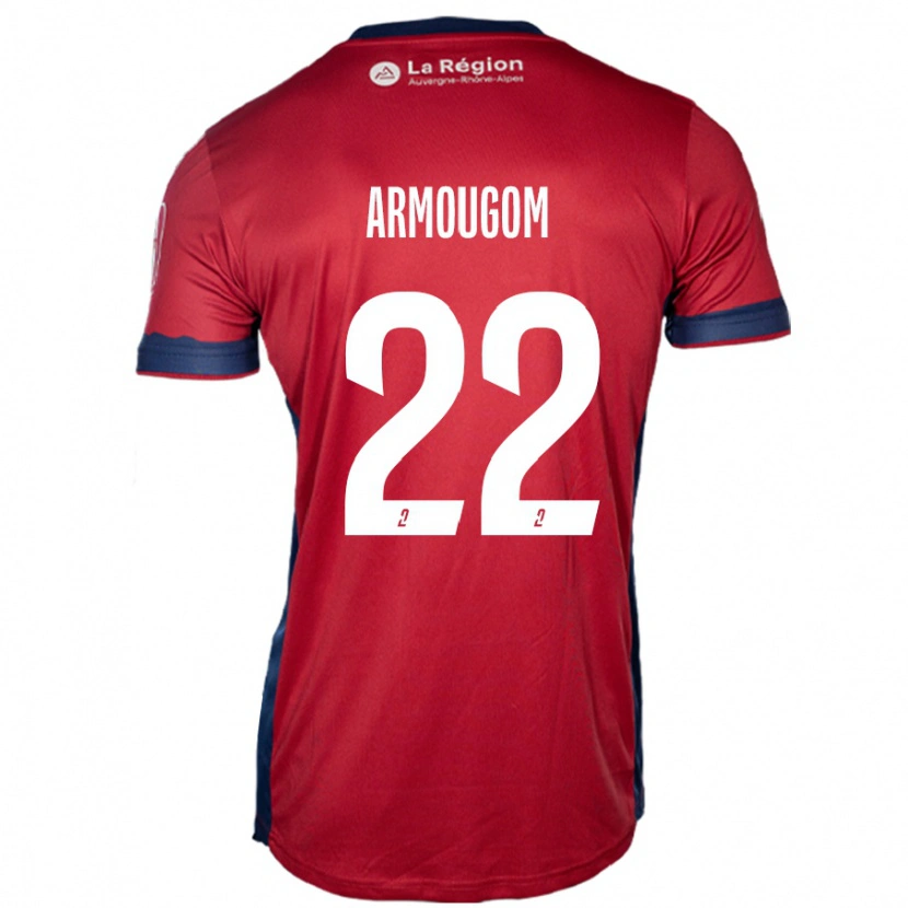 Danxen Kinderen Yoël Armougom #22 Licht Bordeauxrood Thuisshirt Thuistenue 2024/25 T-Shirt