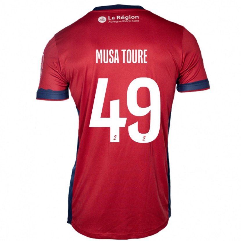 Danxen Kinderen Musa Toure #49 Licht Bordeauxrood Thuisshirt Thuistenue 2024/25 T-Shirt