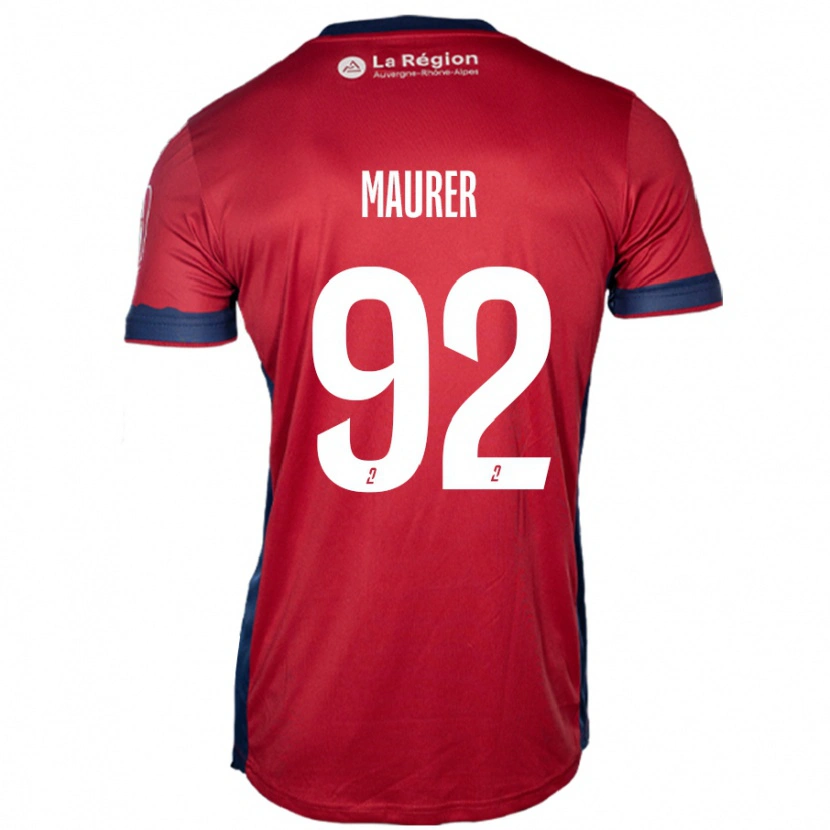 Danxen Kinderen Aïman Maurer #92 Licht Bordeauxrood Thuisshirt Thuistenue 2024/25 T-Shirt