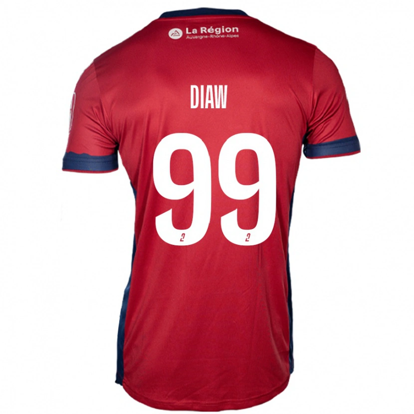 Danxen Kinderen Mory Diaw #99 Licht Bordeauxrood Thuisshirt Thuistenue 2024/25 T-Shirt