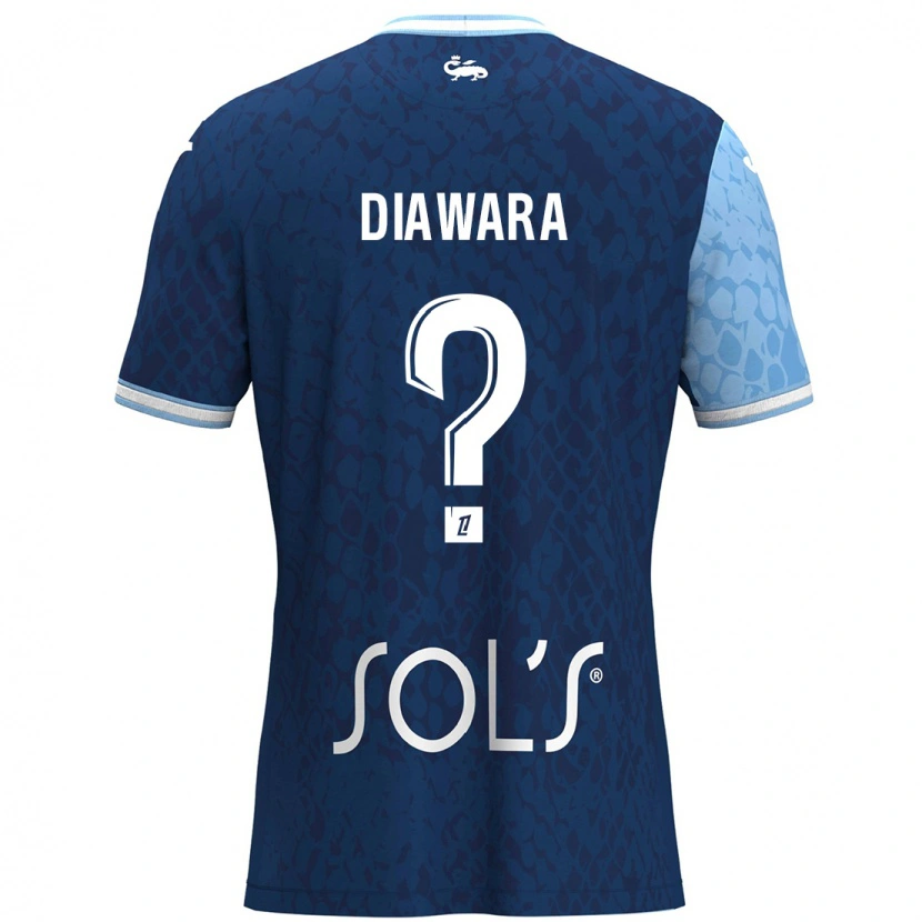 Danxen Kinderen Djimin Diawara #0 Hemelsblauw Donkerblauw Thuisshirt Thuistenue 2024/25 T-Shirt