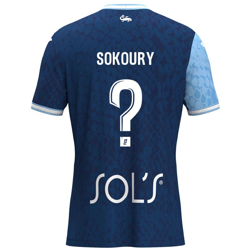 Danxen Kinderen Junior Sokoury #0 Hemelsblauw Donkerblauw Thuisshirt Thuistenue 2024/25 T-Shirt