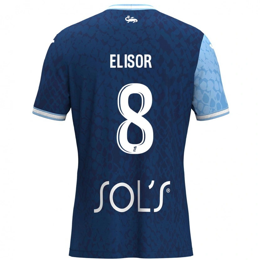 Danxen Kinderen Salomé Elisor #8 Hemelsblauw Donkerblauw Thuisshirt Thuistenue 2024/25 T-Shirt