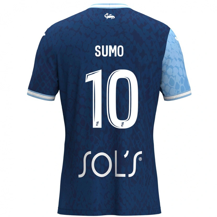 Danxen Kinderen Eva Sumo #10 Hemelsblauw Donkerblauw Thuisshirt Thuistenue 2024/25 T-Shirt