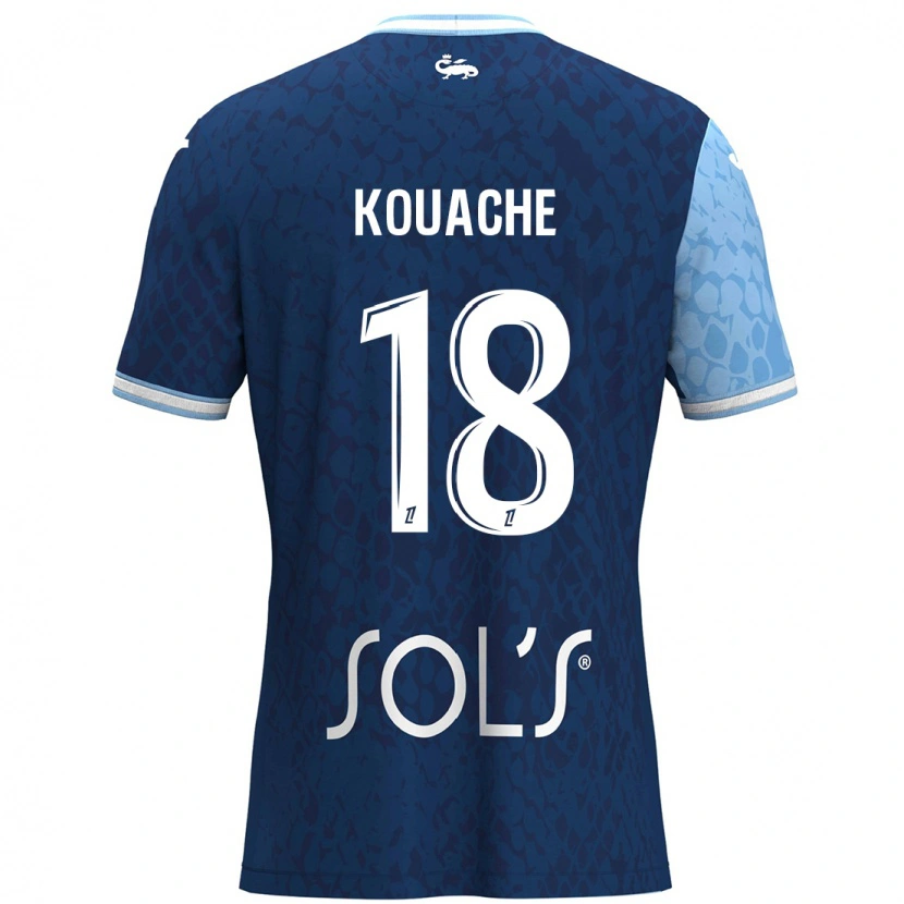 Danxen Kinderen Éva Kouache #18 Hemelsblauw Donkerblauw Thuisshirt Thuistenue 2024/25 T-Shirt