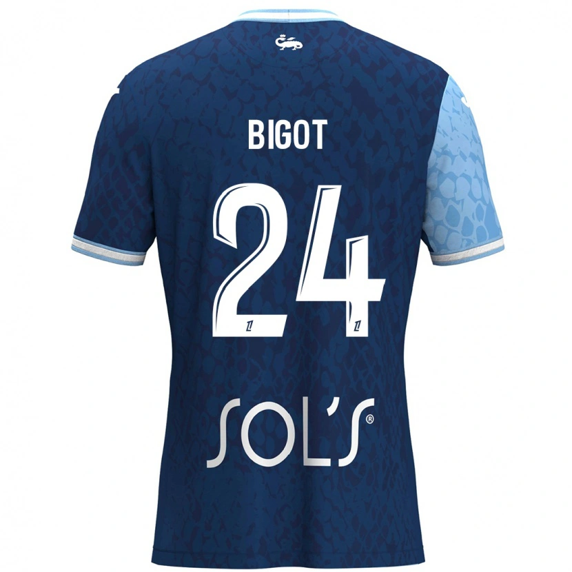 Danxen Kinderen Maureen Bigot #24 Hemelsblauw Donkerblauw Thuisshirt Thuistenue 2024/25 T-Shirt