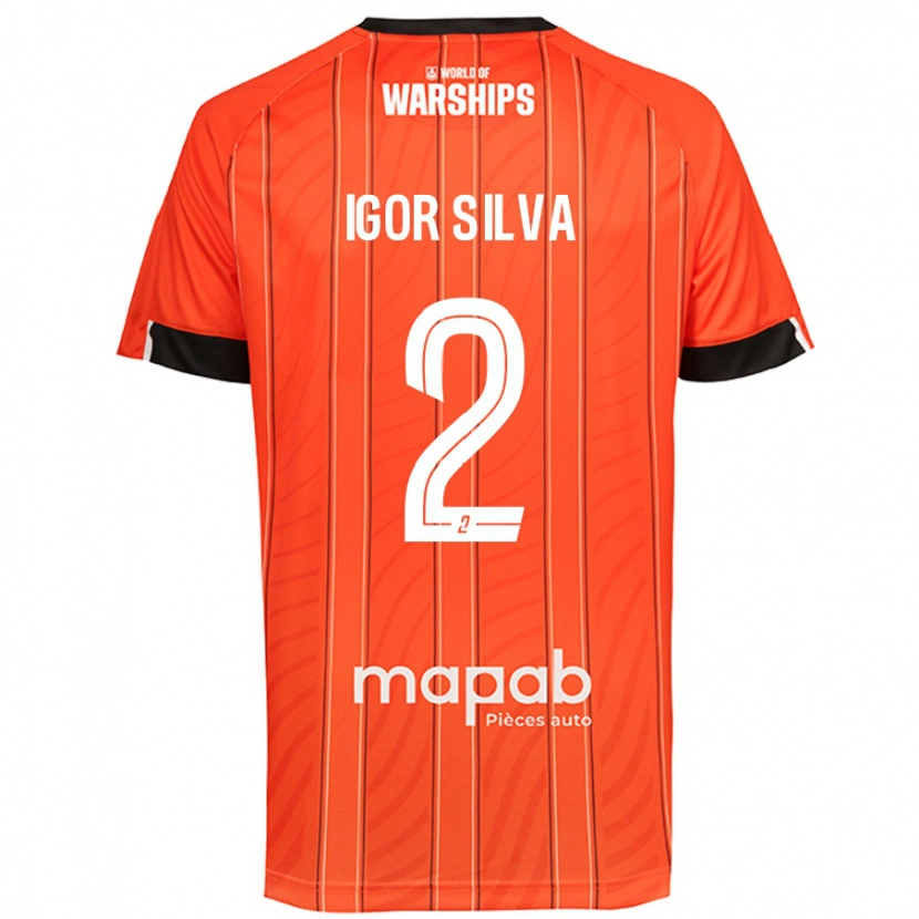 Danxen Kinderen Igor Silva #2 Oranje Thuisshirt Thuistenue 2024/25 T-Shirt