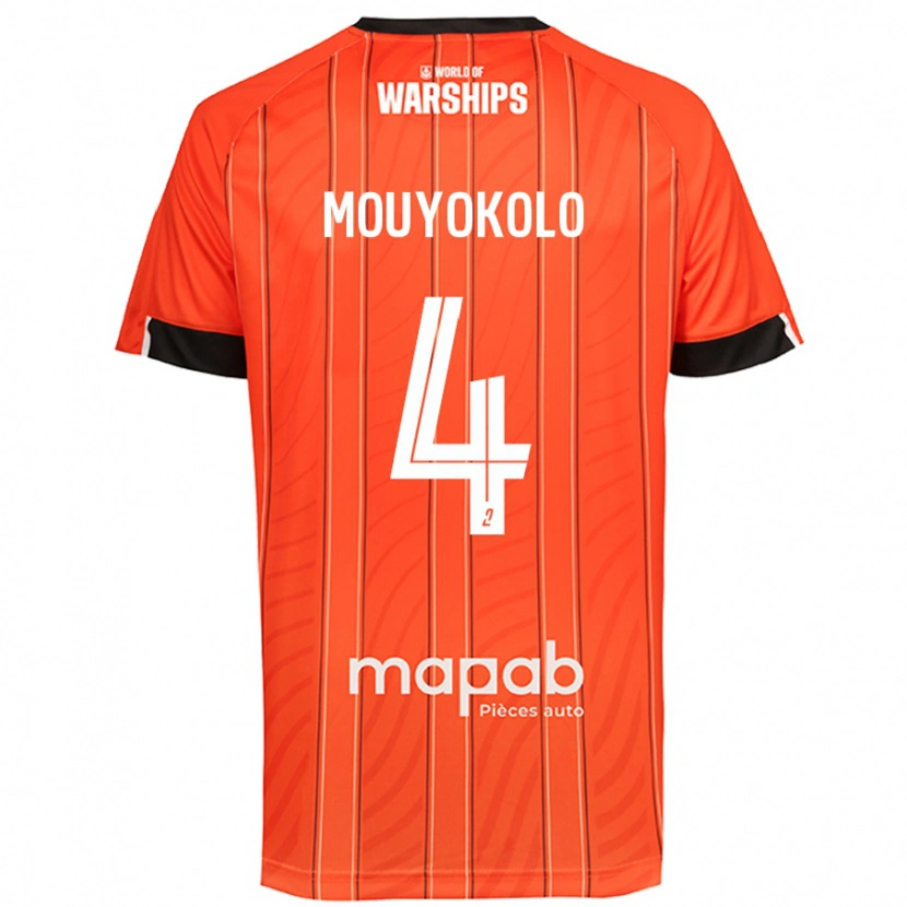 Danxen Kinderen Loris Mouyokolo #4 Oranje Thuisshirt Thuistenue 2024/25 T-Shirt