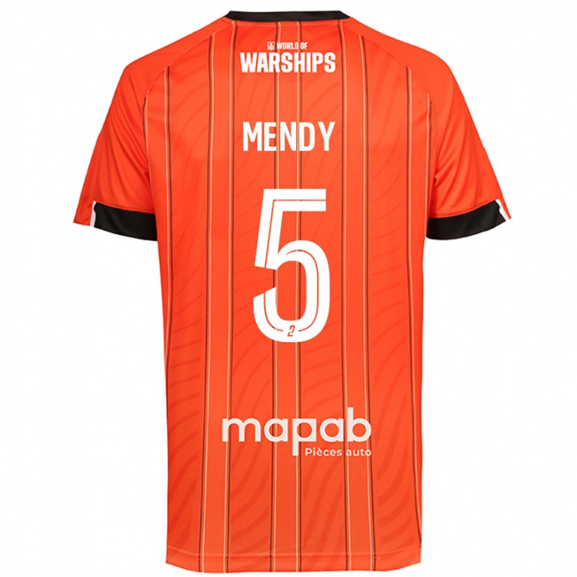 Danxen Kinderen Benjamin Mendy #5 Oranje Thuisshirt Thuistenue 2024/25 T-Shirt