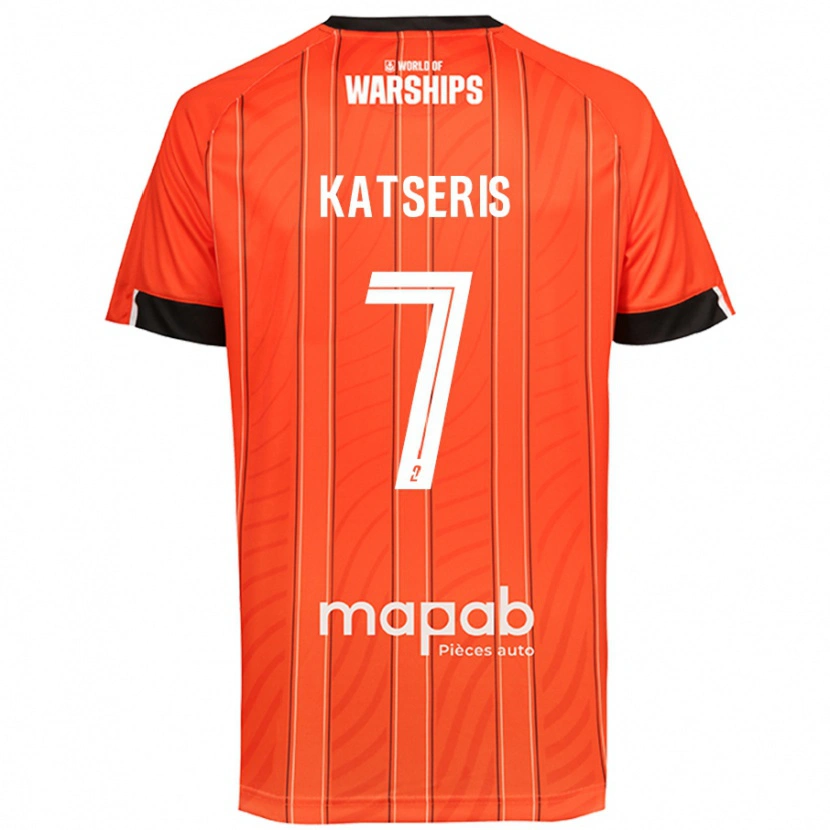 Danxen Kinderen Panos Katseris #7 Oranje Thuisshirt Thuistenue 2024/25 T-Shirt