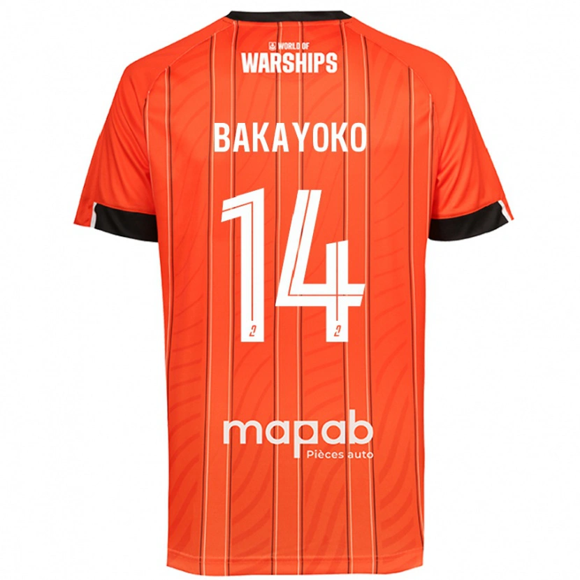 Danxen Kinderen Tiemoué Bakayoko #14 Oranje Thuisshirt Thuistenue 2024/25 T-Shirt