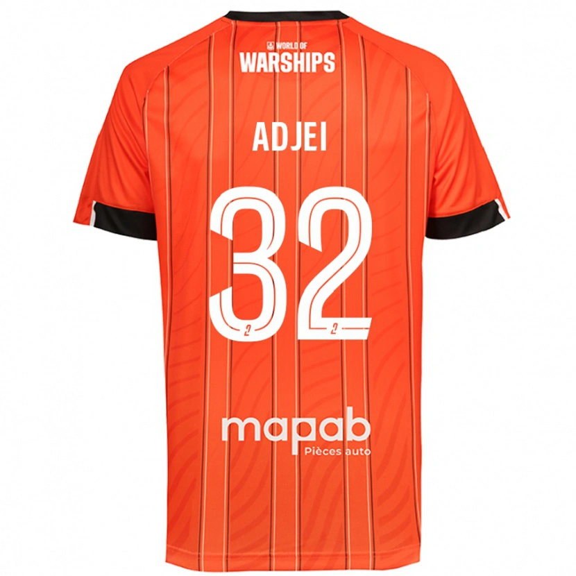 Danxen Kinderen Nathaniel Adjei #32 Oranje Thuisshirt Thuistenue 2024/25 T-Shirt