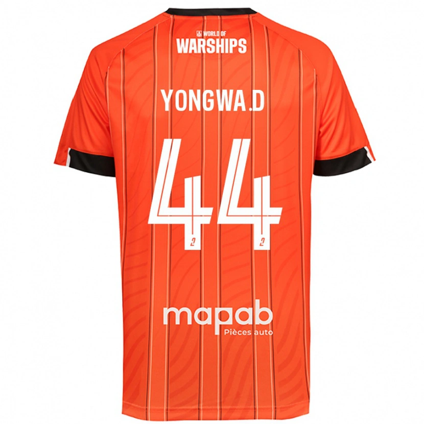 Danxen Kinderen Darlin Yongwa #44 Oranje Thuisshirt Thuistenue 2024/25 T-Shirt