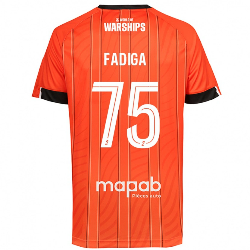 Danxen Kinderen Bandiougou Fadiga #75 Oranje Thuisshirt Thuistenue 2024/25 T-Shirt