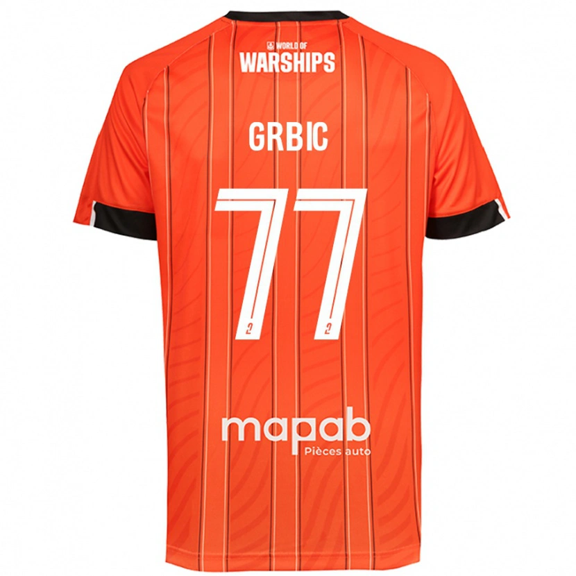 Danxen Kinderen Adrian Grbic #77 Oranje Thuisshirt Thuistenue 2024/25 T-Shirt