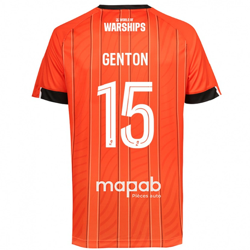 Danxen Kinderen Enzo Genton #15 Oranje Thuisshirt Thuistenue 2024/25 T-Shirt