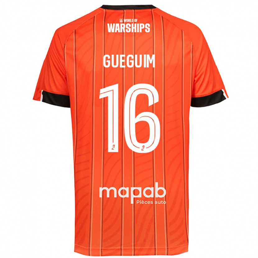 Danxen Kinderen Guirone Gueguim #16 Oranje Thuisshirt Thuistenue 2024/25 T-Shirt