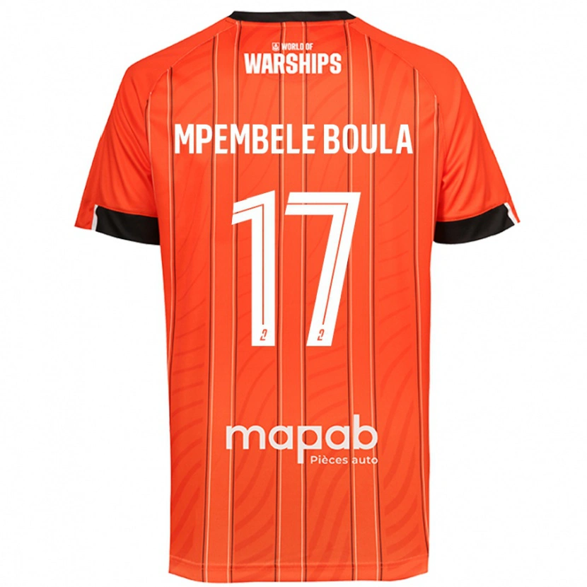 Danxen Kinderen Exaucé Mpembele Boula #17 Oranje Thuisshirt Thuistenue 2024/25 T-Shirt