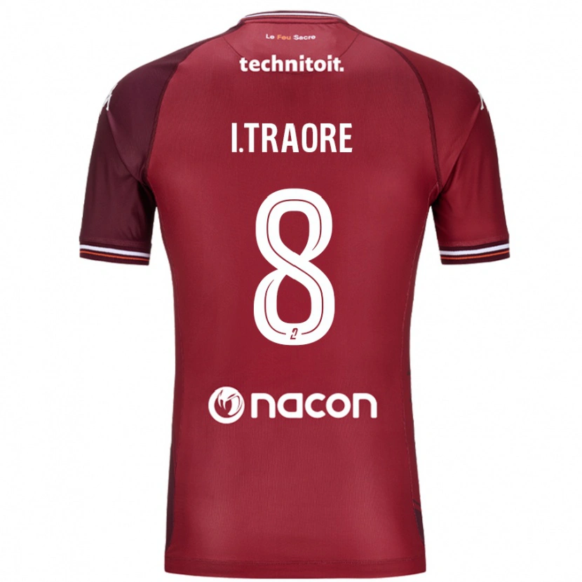 Danxen Kinderen Ismaël Traoré #8 Rood Granata Thuisshirt Thuistenue 2024/25 T-Shirt