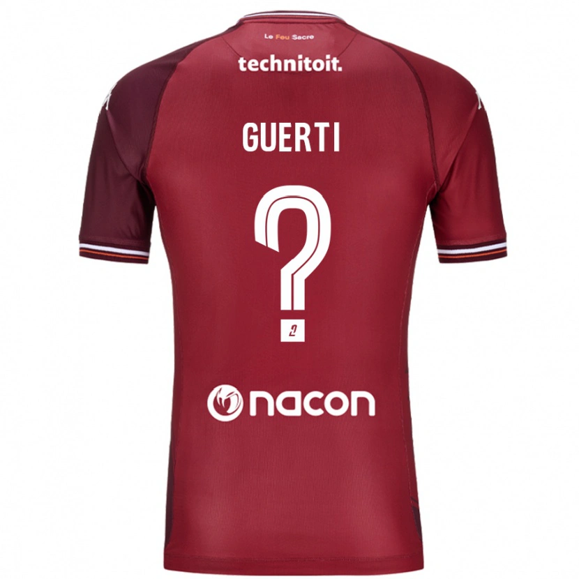 Danxen Kinderen Ismaël Guerti #0 Rood Granata Thuisshirt Thuistenue 2024/25 T-Shirt