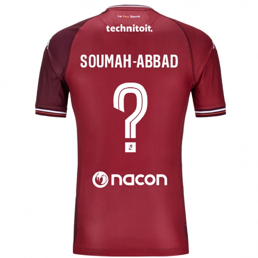 Danxen Kinderen Édouard Soumah-Abbad #0 Rood Granata Thuisshirt Thuistenue 2024/25 T-Shirt