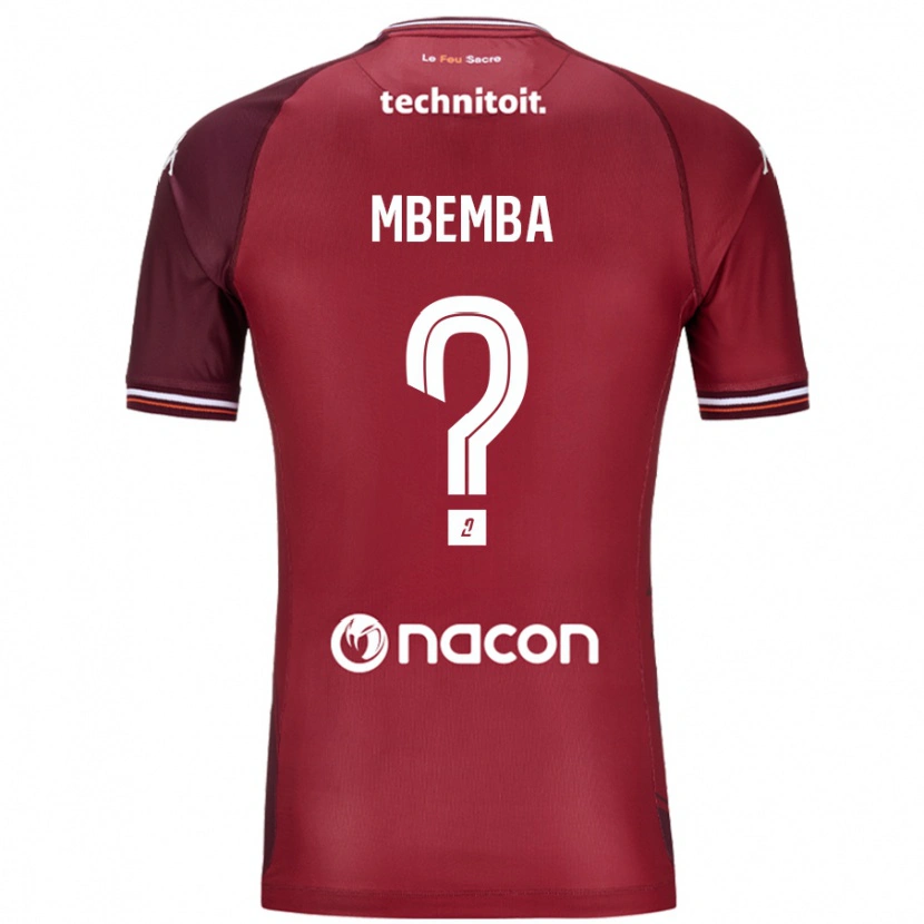 Danxen Kinderen Abdallah Mbemba #0 Rood Granata Thuisshirt Thuistenue 2024/25 T-Shirt