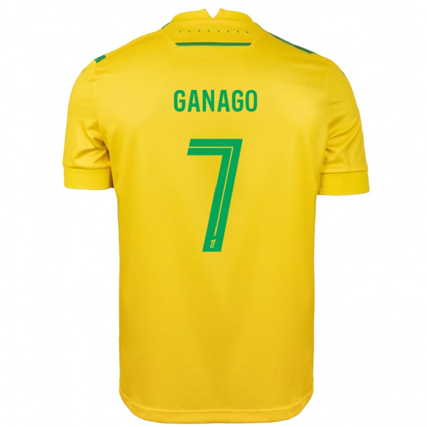 Danxen Kinderen Ignatius Ganago #7 Geel Groen Thuisshirt Thuistenue 2024/25 T-Shirt