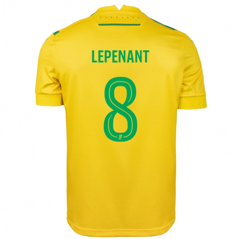 Danxen Kinderen Johann Lepenant #8 Geel Groen Thuisshirt Thuistenue 2024/25 T-Shirt