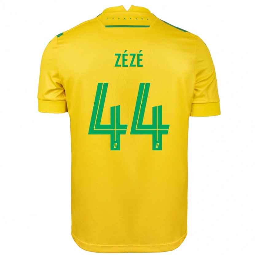 Danxen Kinderen Nathan Zézé #44 Geel Groen Thuisshirt Thuistenue 2024/25 T-Shirt