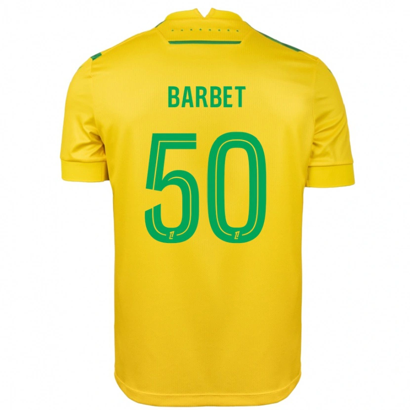 Danxen Kinderen Hugo Barbet #50 Geel Groen Thuisshirt Thuistenue 2024/25 T-Shirt