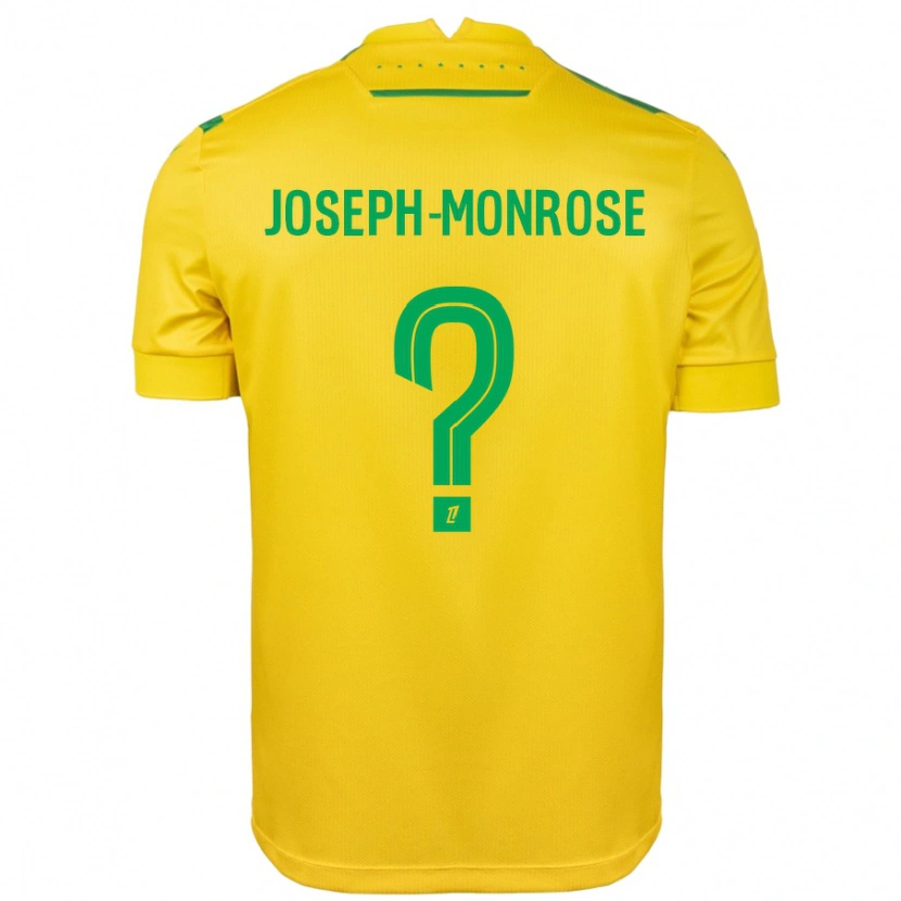 Danxen Kinderen Florian Joseph-Monrose #0 Geel Groen Thuisshirt Thuistenue 2024/25 T-Shirt