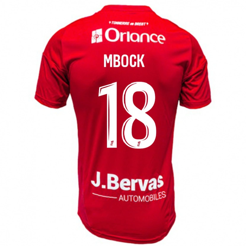 Danxen Kinderen Hianga'a Mbock #18 Rood Wit Thuisshirt Thuistenue 2024/25 T-Shirt