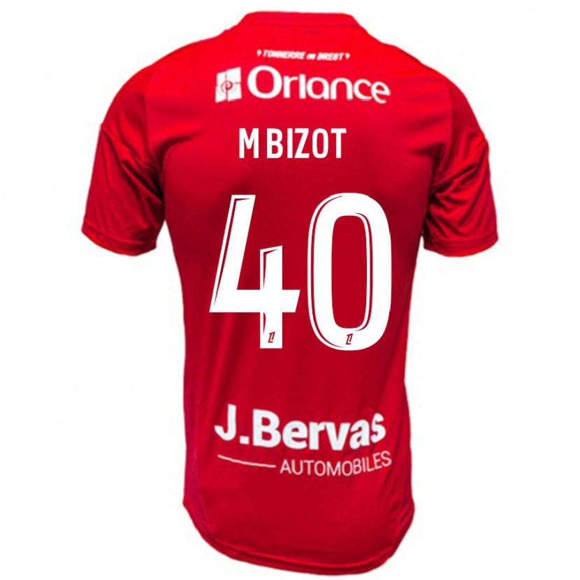 Danxen Kinderen Marco Bizot #40 Rood Wit Thuisshirt Thuistenue 2024/25 T-Shirt