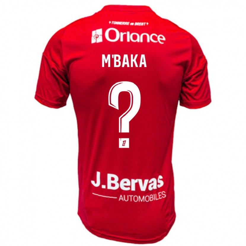 Danxen Kinderen Sacha M'baka #0 Rood Wit Thuisshirt Thuistenue 2024/25 T-Shirt