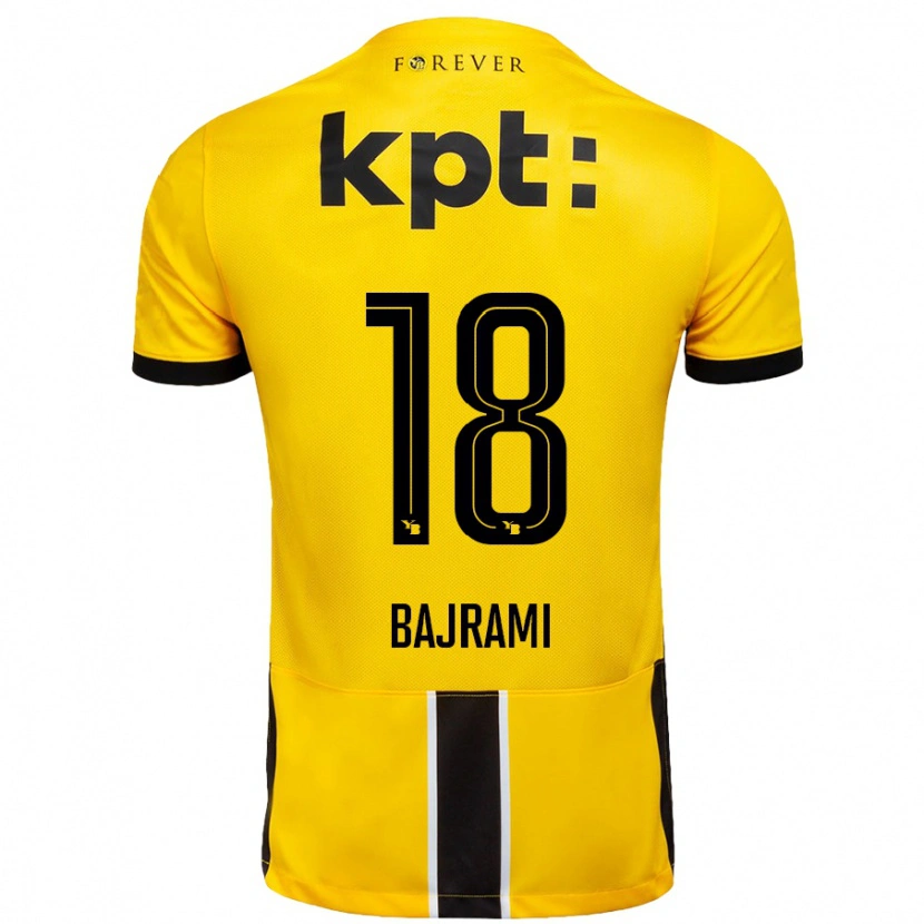 Danxen Kinderen Ardian Bajrami #18 Geel Zwart Thuisshirt Thuistenue 2024/25 T-Shirt