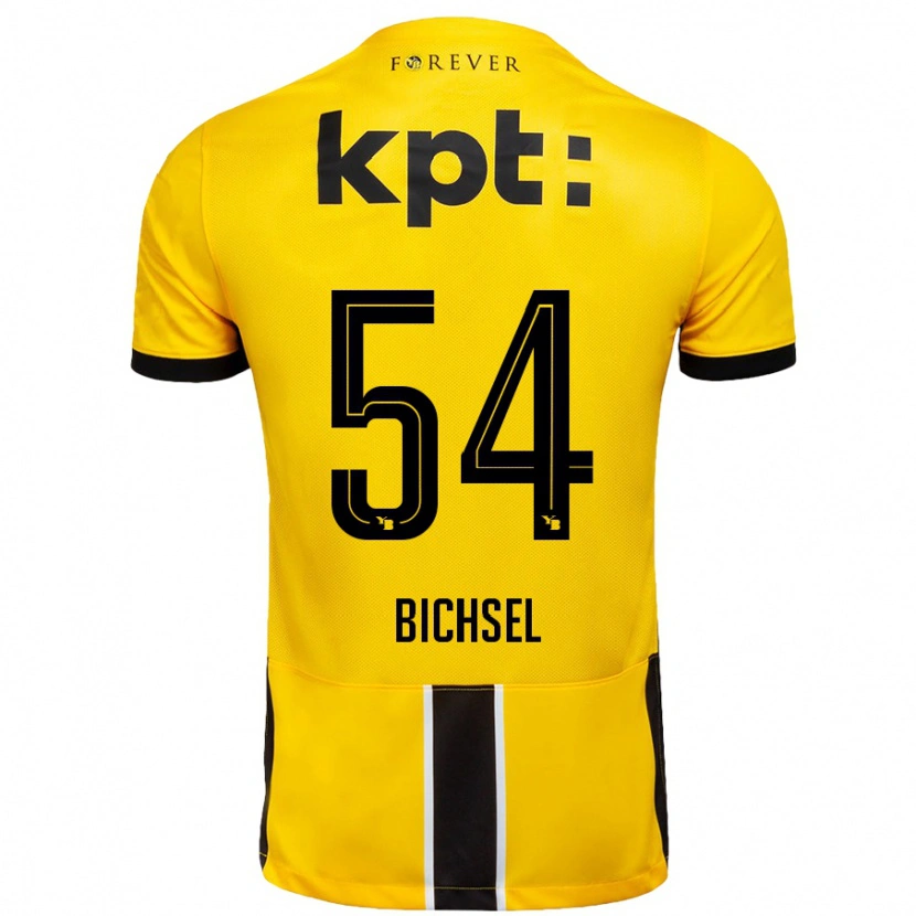 Danxen Kinderen Joel Bichsel #54 Geel Zwart Thuisshirt Thuistenue 2024/25 T-Shirt