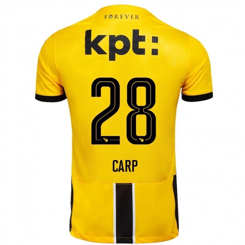 Danxen Kinderen Cristina Carp #28 Geel Zwart Thuisshirt Thuistenue 2024/25 T-Shirt