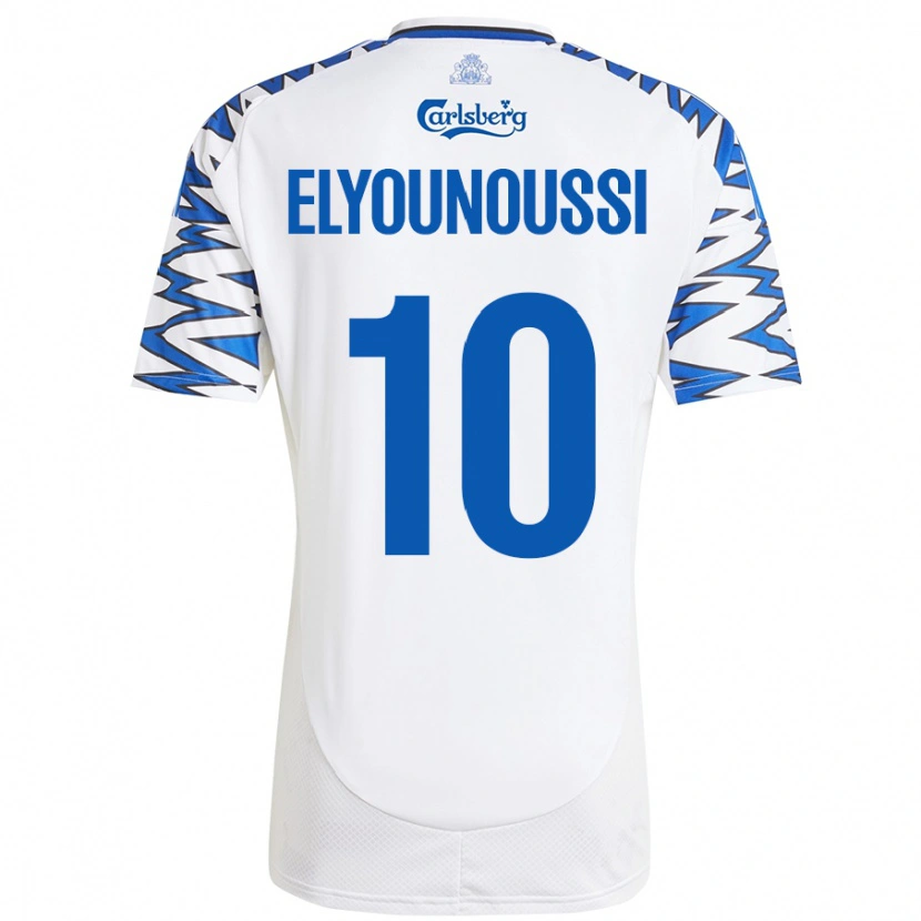 Danxen Kinderen Mohamed Elyounoussi #10 Wit Hemelsblauw Thuisshirt Thuistenue 2024/25 T-Shirt