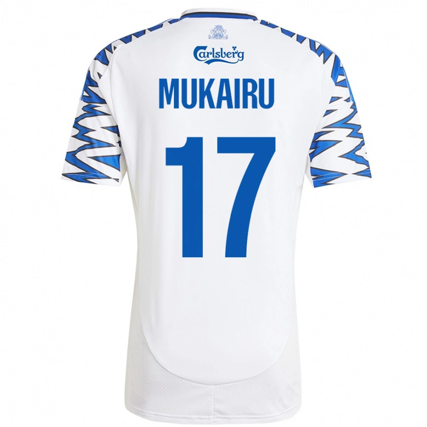 Danxen Kinderen Paul Mukairu #17 Wit Hemelsblauw Thuisshirt Thuistenue 2024/25 T-Shirt