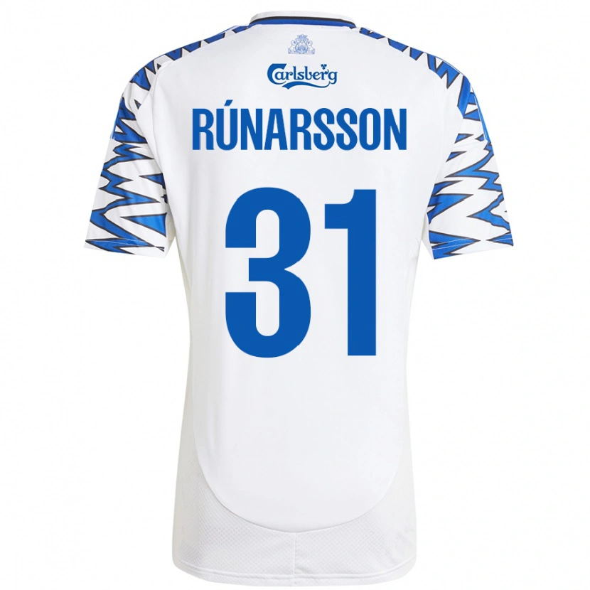 Danxen Kinderen Rúnar Alex Rúnarsson #31 Wit Hemelsblauw Thuisshirt Thuistenue 2024/25 T-Shirt