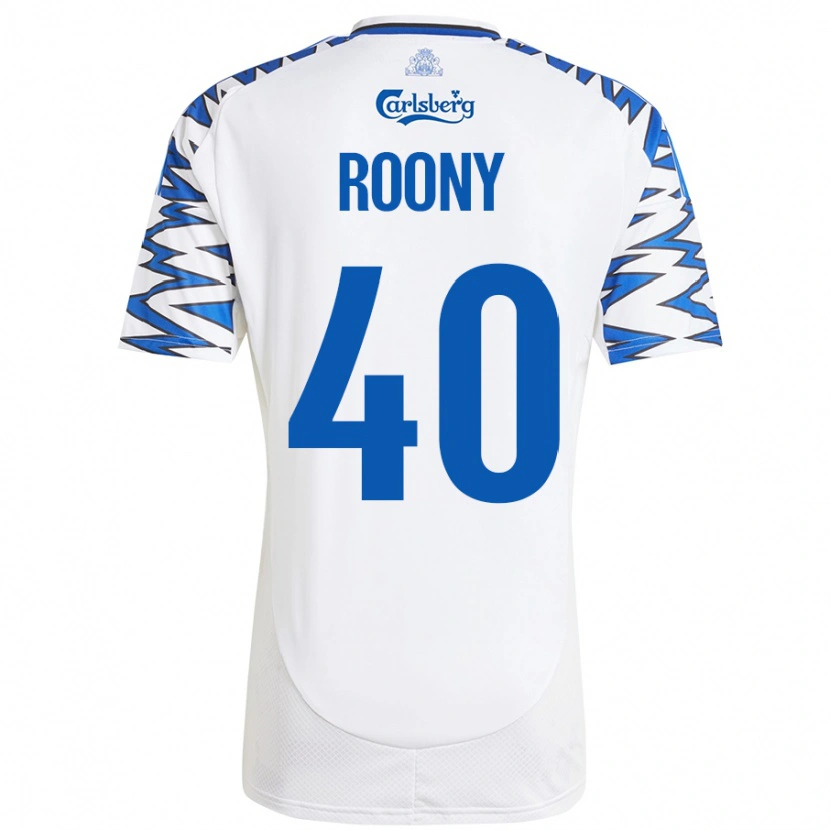 Danxen Kinderen Roony Bardghji #40 Wit Hemelsblauw Thuisshirt Thuistenue 2024/25 T-Shirt