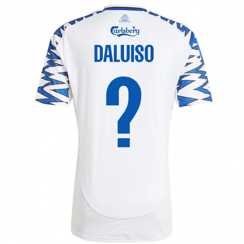 Danxen Kinderen Christoffer Daluiso #0 Wit Hemelsblauw Thuisshirt Thuistenue 2024/25 T-Shirt