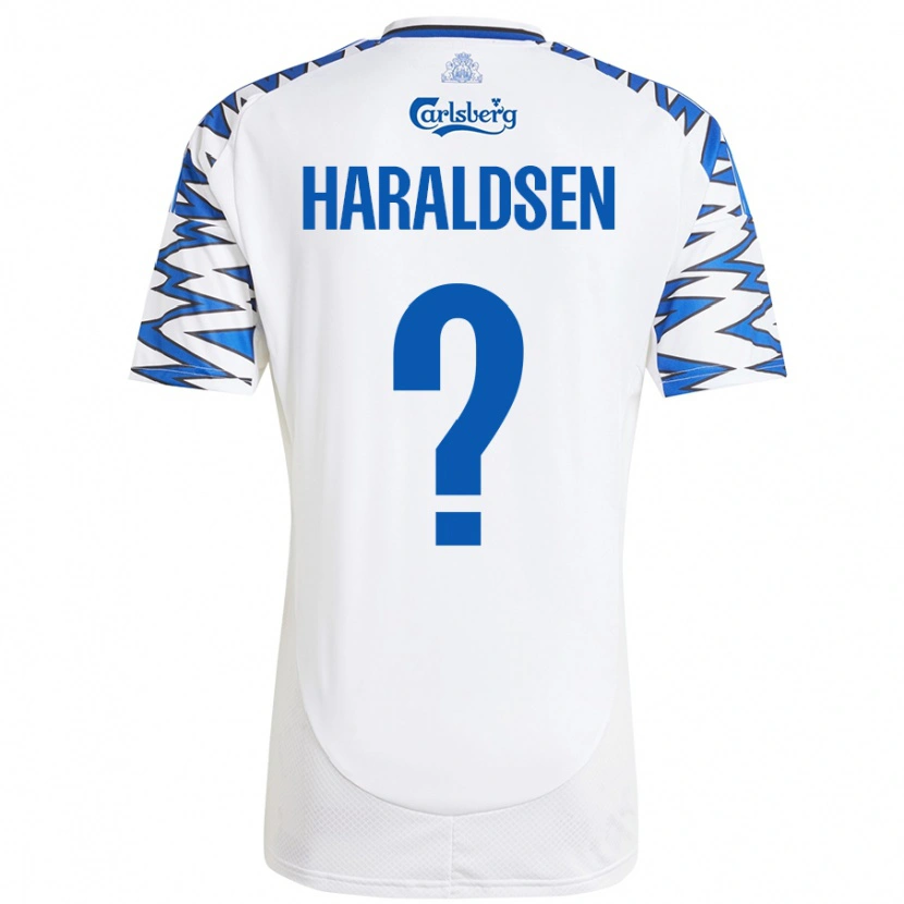 Danxen Kinderen Henrik Haraldsen #0 Wit Hemelsblauw Thuisshirt Thuistenue 2024/25 T-Shirt